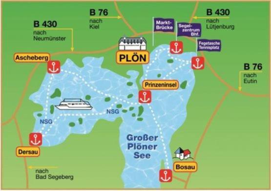 Fewo In Bosau Am Ploener See Mit Eigenem Bootssteg App 12 מראה חיצוני תמונה